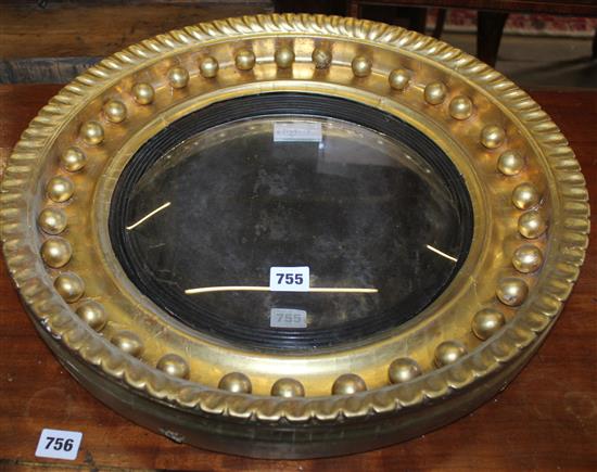 Regency gilt circular wall mirror